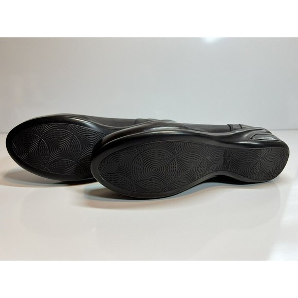 Women’s Dansko Black Leather Comfort Clogs Stretch Knit, Size 8 in US. - Picture 9 of 11